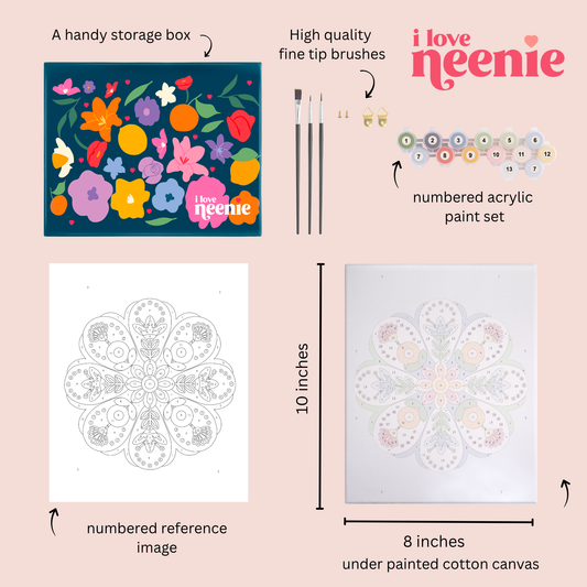 Mandala Paint by Numbers Kit - Clever Poppy