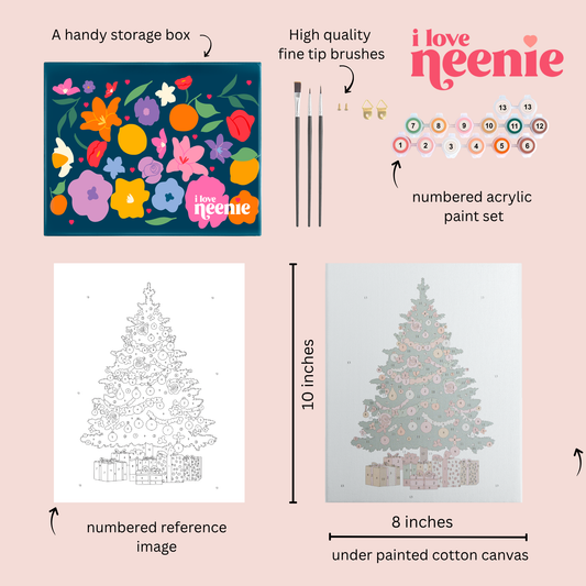 Boho Christmas Tree Paint by Numbers Kit