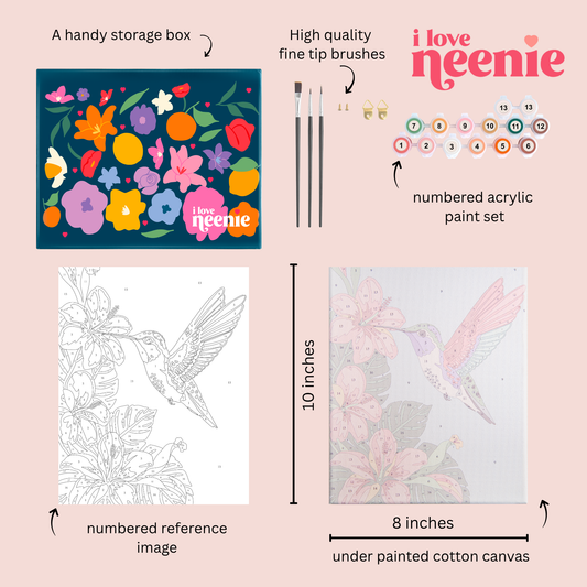 Hummingbird Paint by Numbers Kit for Adults